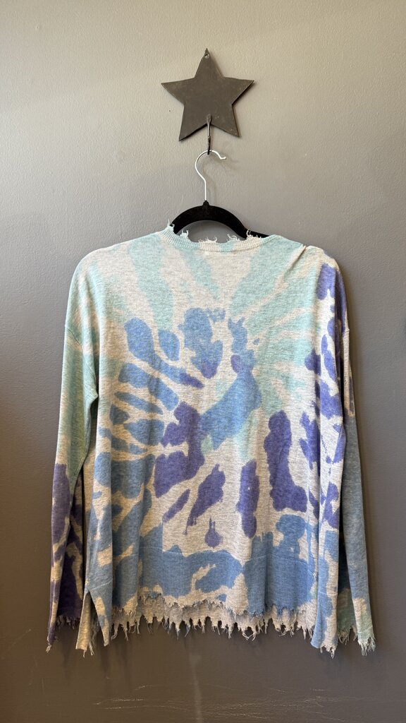 Raw Hem Tie Dye Sweater