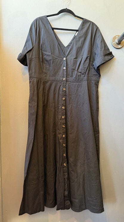 Double Vneck Midi Dress