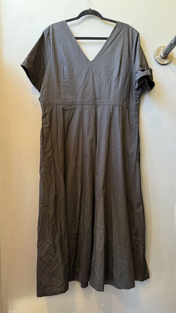 Double Vneck Midi Dress