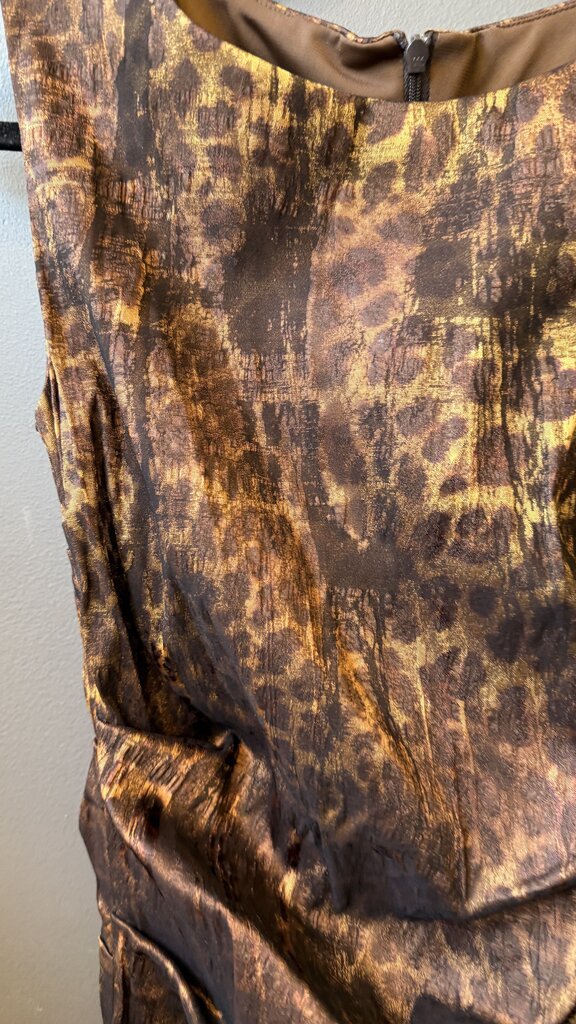 Ruched Leopard Sheath Dress