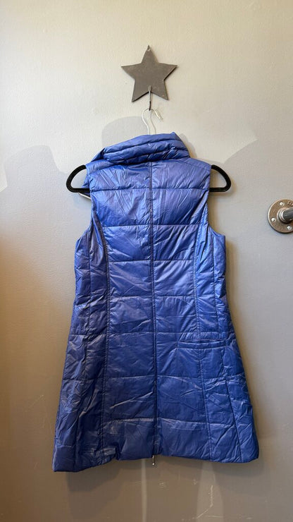 Long Navy Puffer Vest