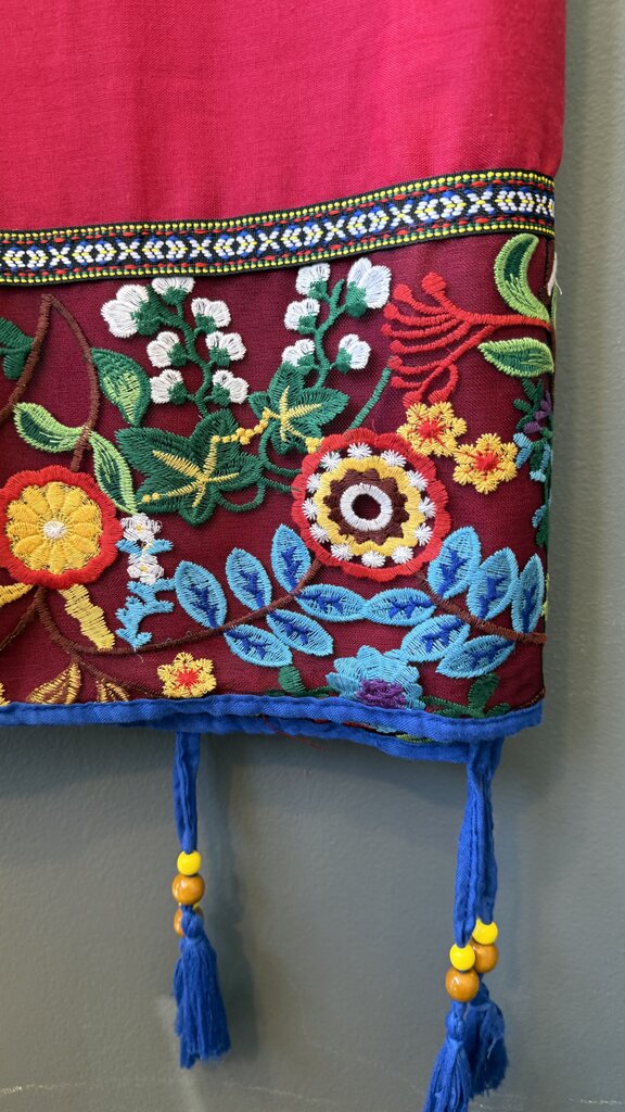Embroidered Trim Scarf