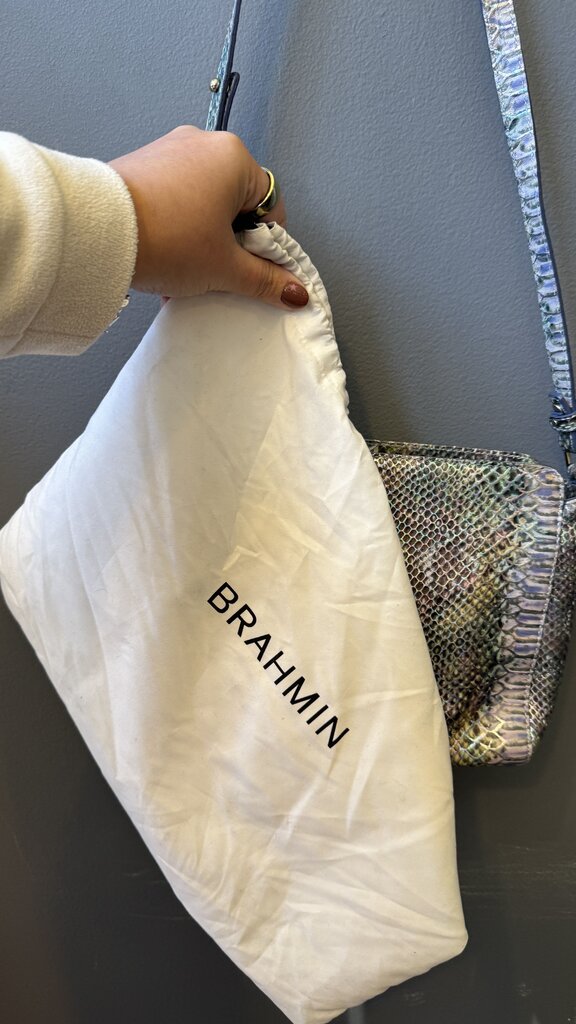 Shimmer Croc Embossed Crossbody Bag