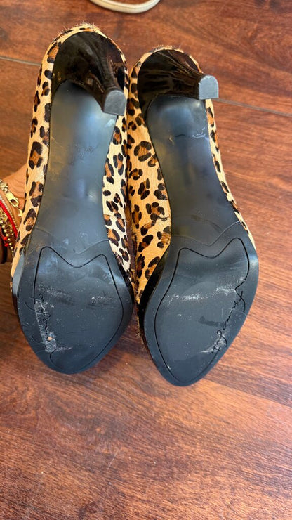 Leopard Ponyhair Pumps