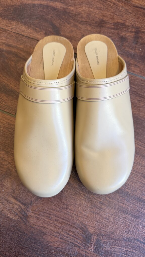 Leather Wooden Clogs