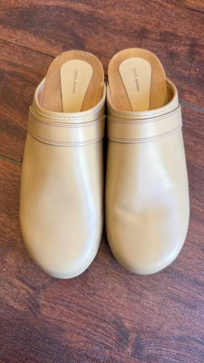 Leather Wooden Clogs