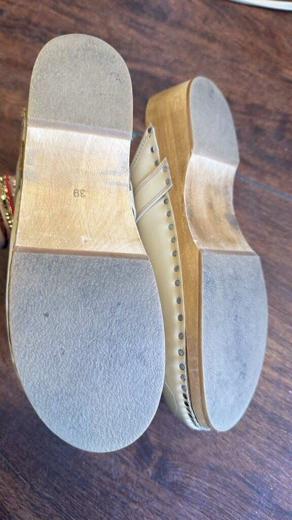 Leather Wooden Clogs