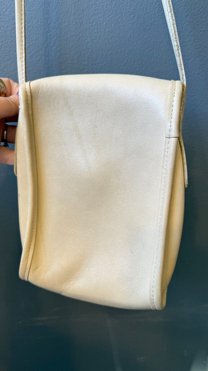 Vintage Leather Scooter Crossbody Bag