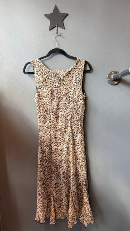 Vintage Leopard Slip Midi Dress