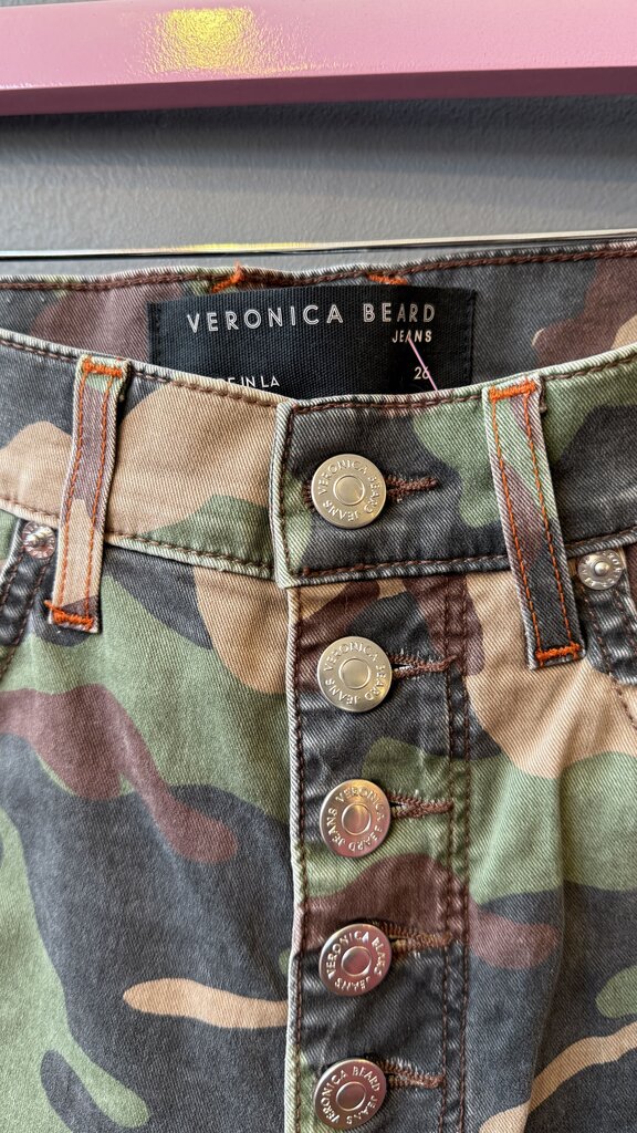 Carly HR Kick Flare Camo Jeans