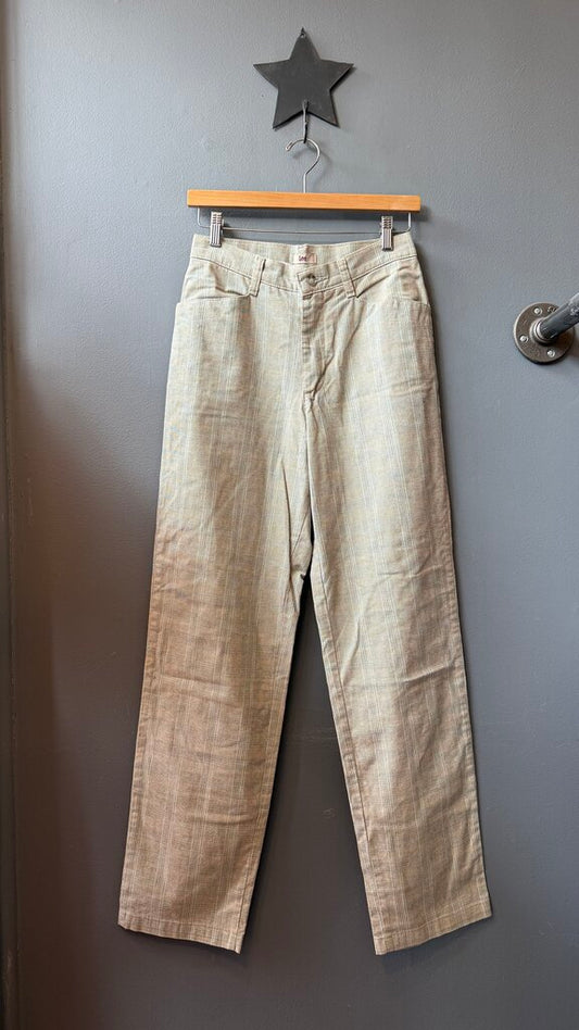 Vintage Plaid Straight Leg Pants