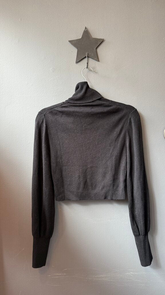 Wool Crop Turtleneck Sweater