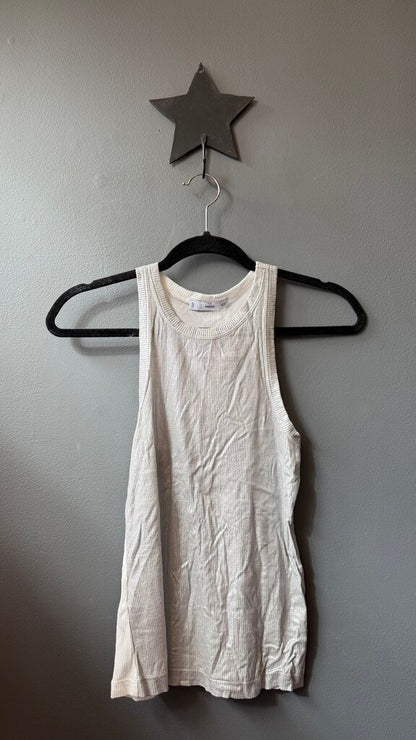 Ribbed Metallic Tank Top