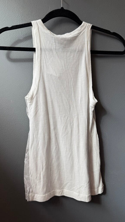 Ribbed Metallic Tank Top
