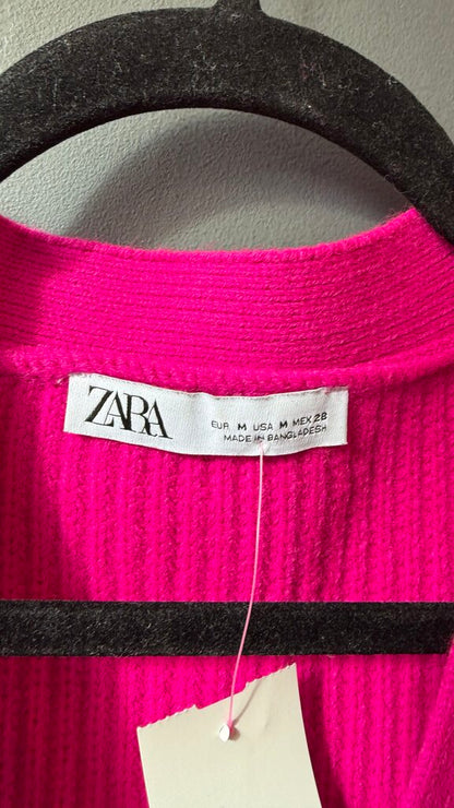 Ribbed Chunky Vneck Cardigan Sweater