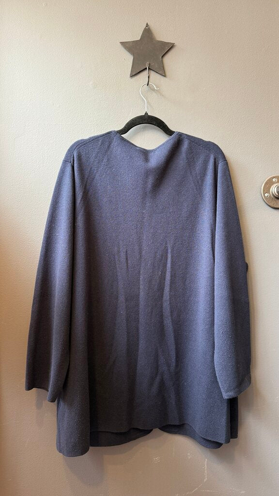 Round Neck Cardigan Sweater Blazer