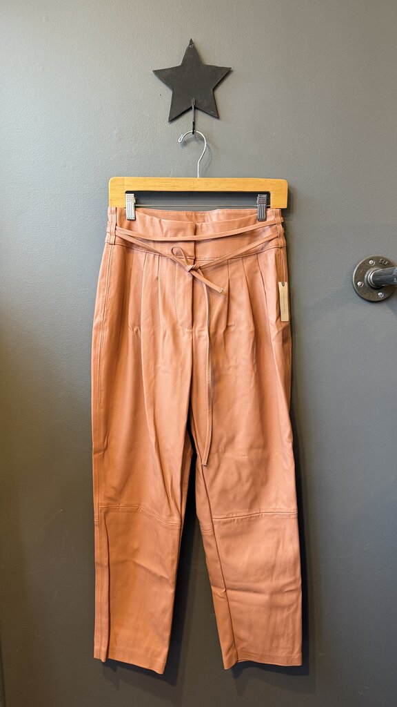 Faux Leather High Rise Pants