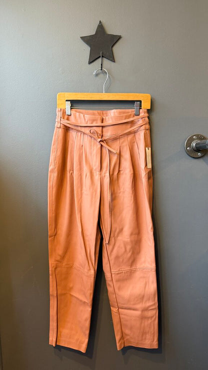 Faux Leather High Rise Pants