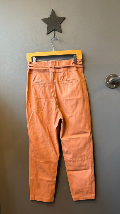 Faux Leather High Rise Pants