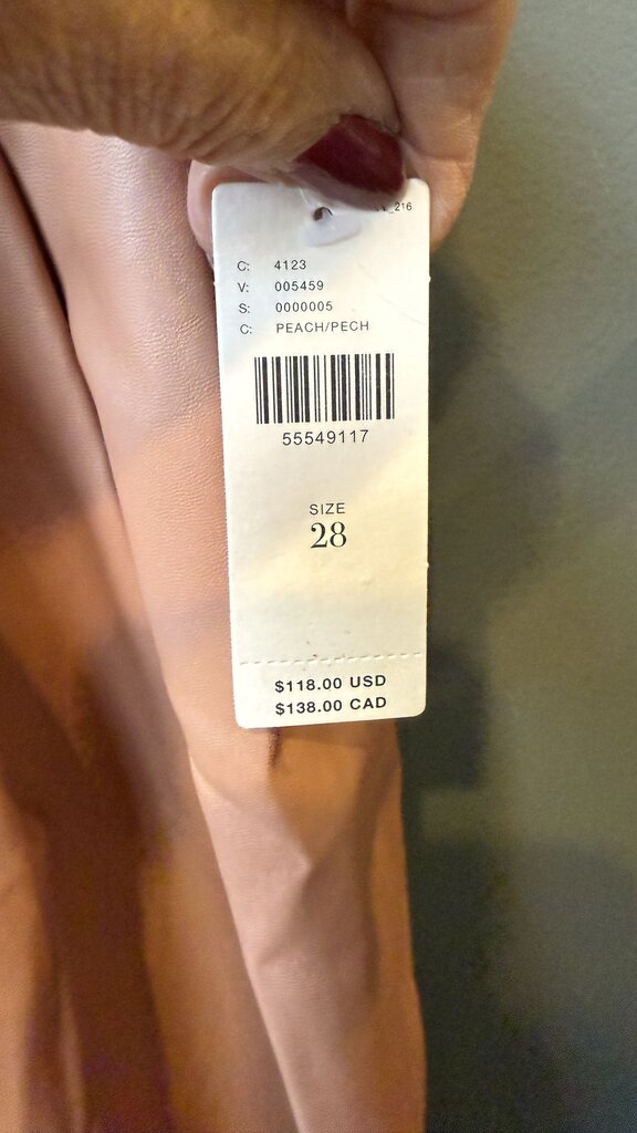 Faux Leather High Rise Pants