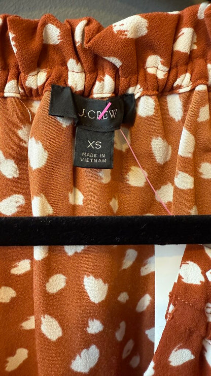 Spotted Ruffle Neck Blouse