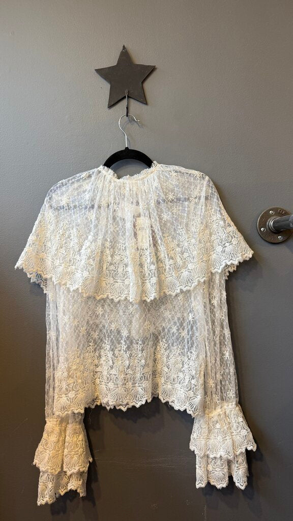 Lace Wide Collar Blouse