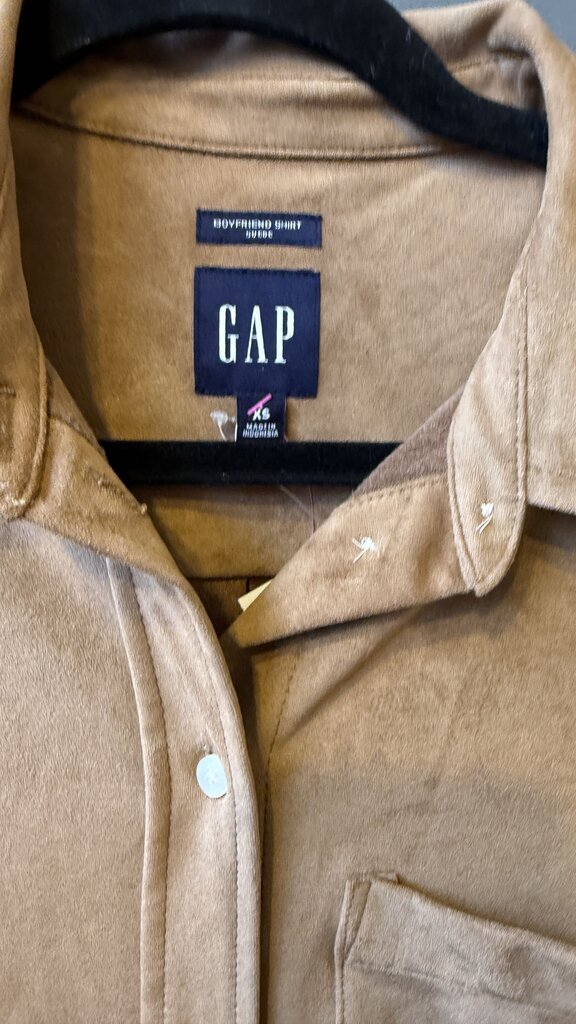 Faux Suede Button Up Shirt