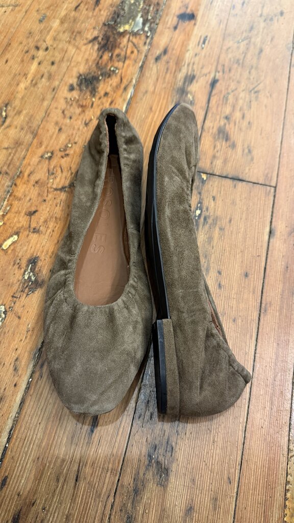 Suede Elastic Flats