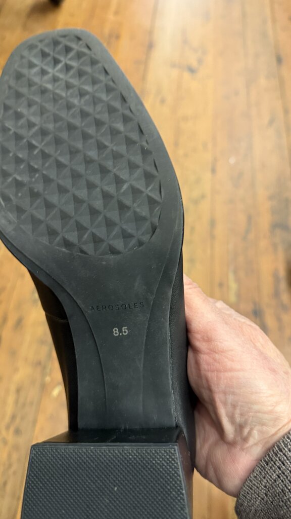 Faux Leather Block Heels