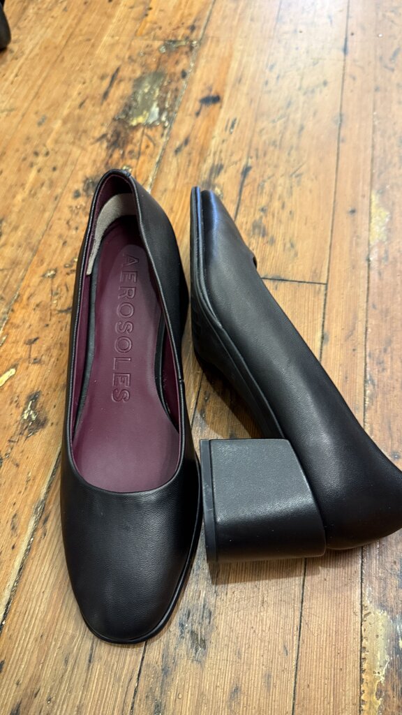 Faux Leather Block Heels