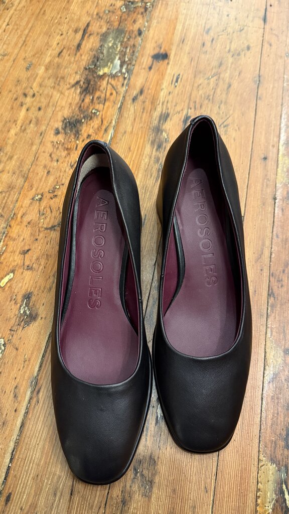 Faux Leather Block Heels