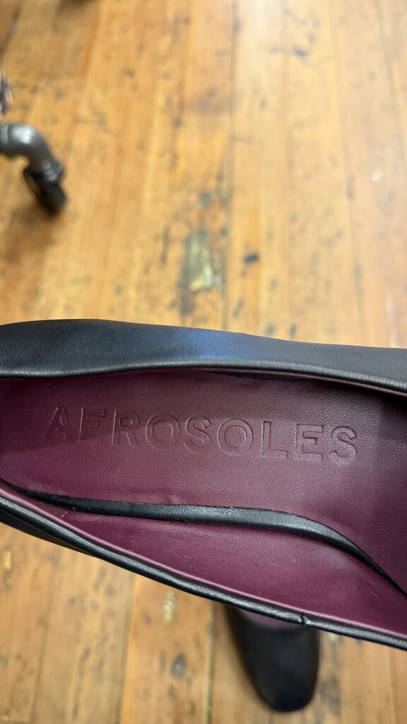 Faux Leather Block Heels