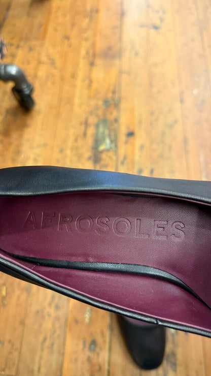 Faux Leather Block Heels