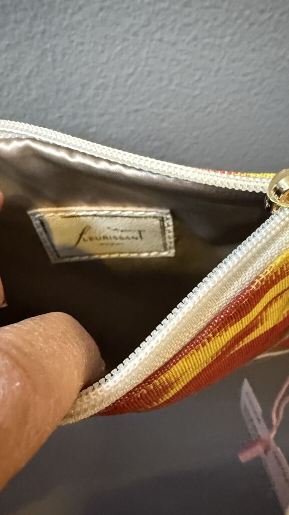 Ikat Fabric Chain Crossbody Bag