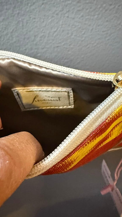 Ikat Fabric Chain Crossbody Bag