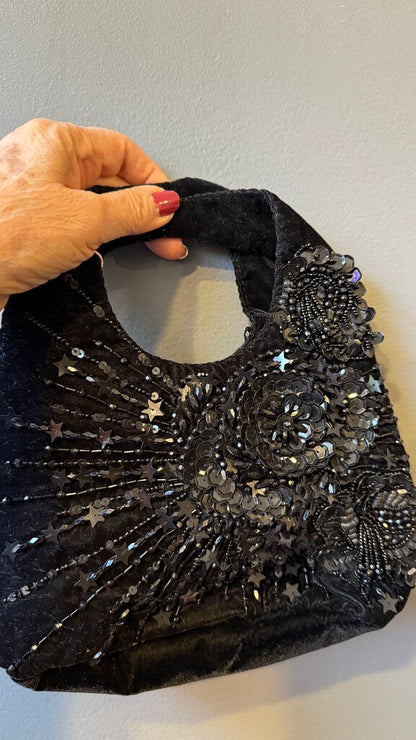 Beaded Velvet Mini Bag