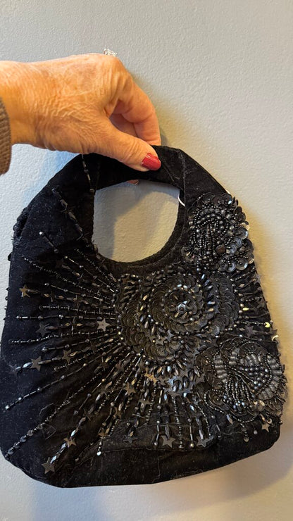 Beaded Velvet Mini Bag