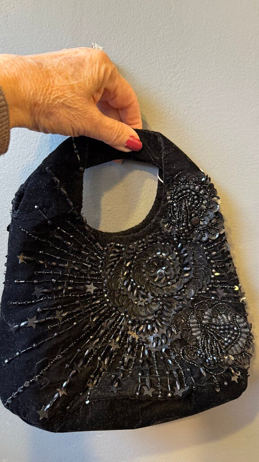 Beaded Velvet Mini Bag
