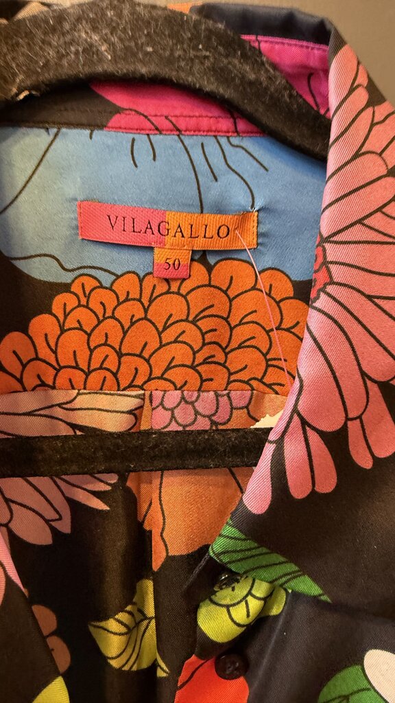 Silk Floral Button Up Blouse