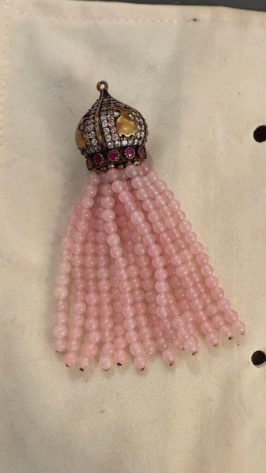 Pink Beaded Tassel