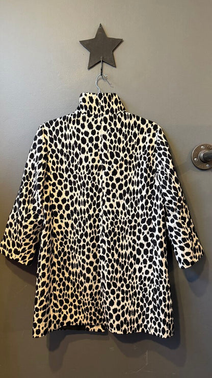 Shimmer Leopard Swing Coat