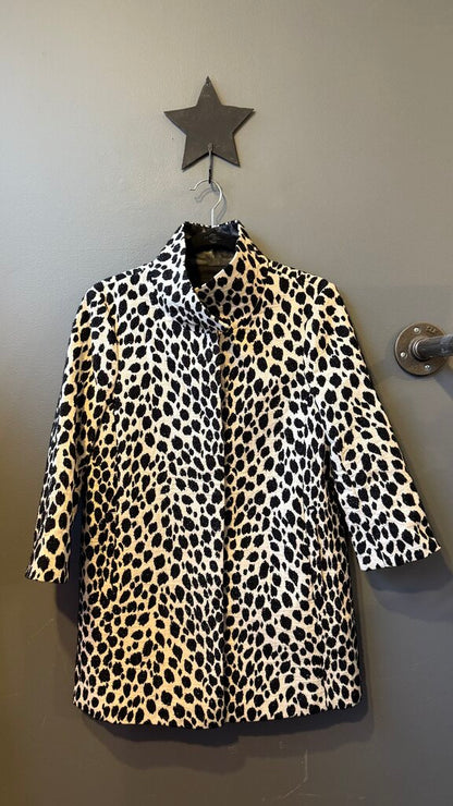 Shimmer Leopard Swing Coat