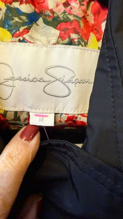 Ruffle Trim Trench Coat