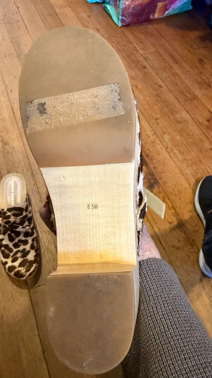 Leopard Pony Hair Clogs