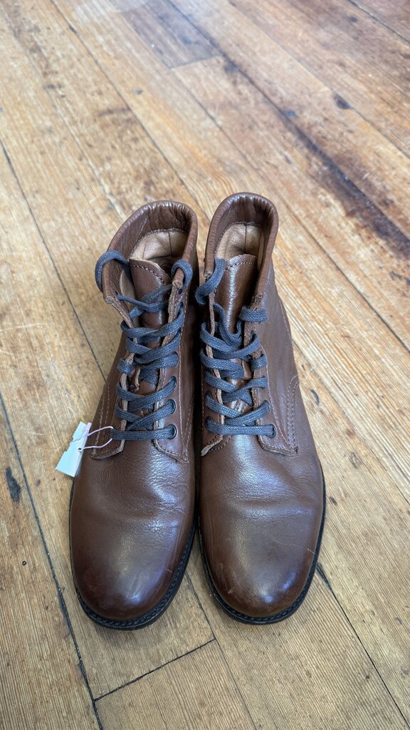 Lace Up Leather Booties