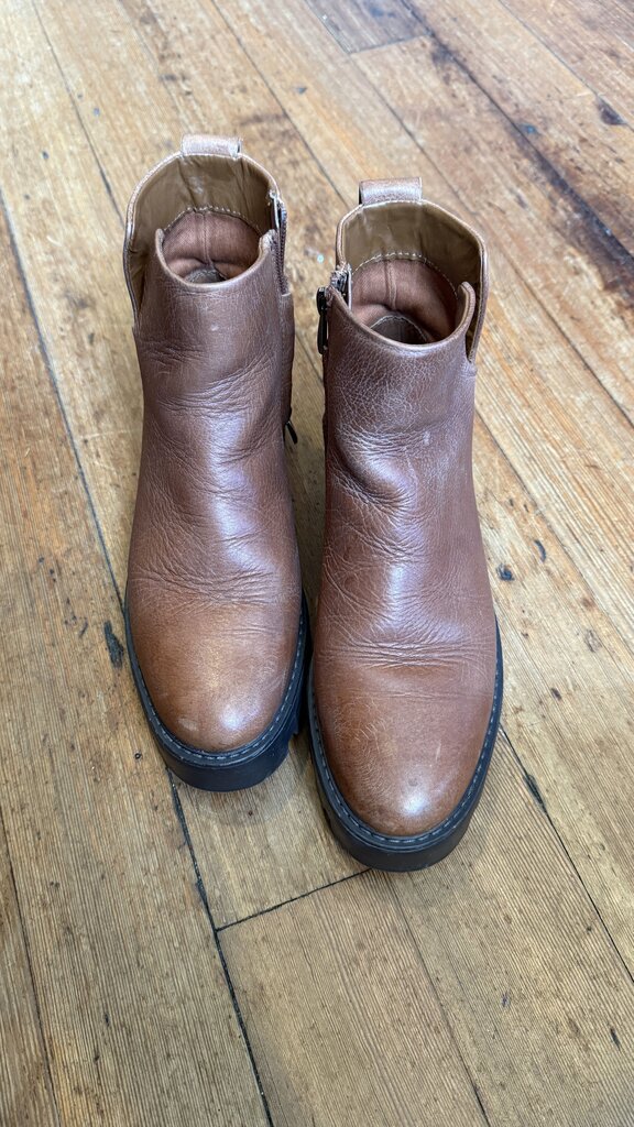 Leather Lug Sole Booties