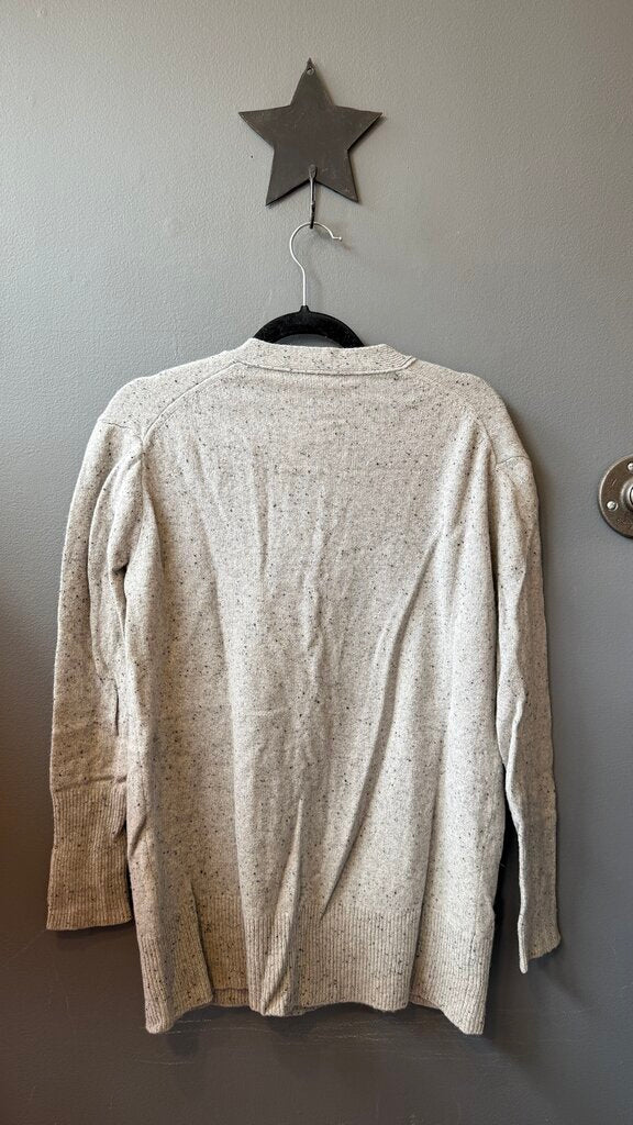 Flecked Wool Vneck Cardigan Sweater