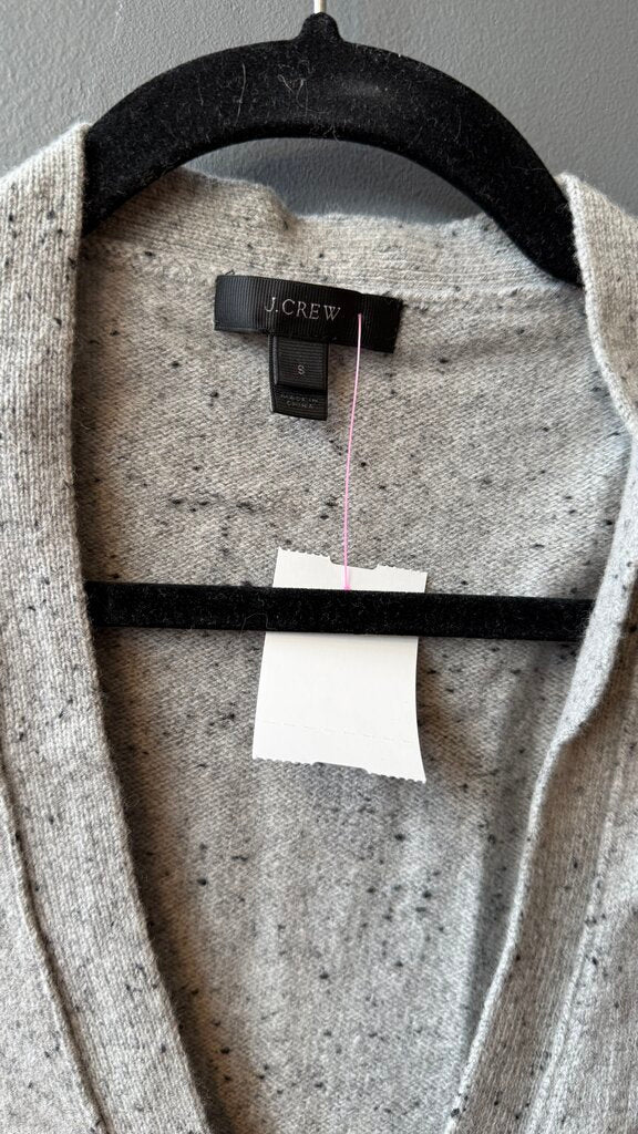 Flecked Wool Vneck Cardigan Sweater