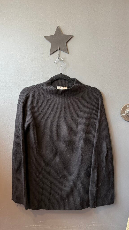 Ribbed Mockneck Cashmere Sweater