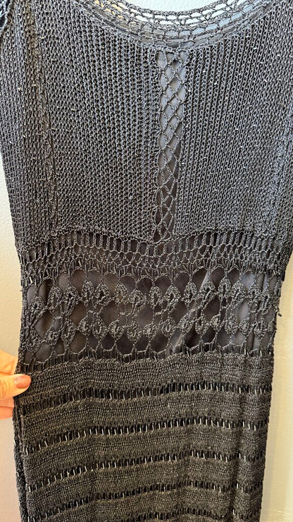 Vintage Crochet Shimmer Dress